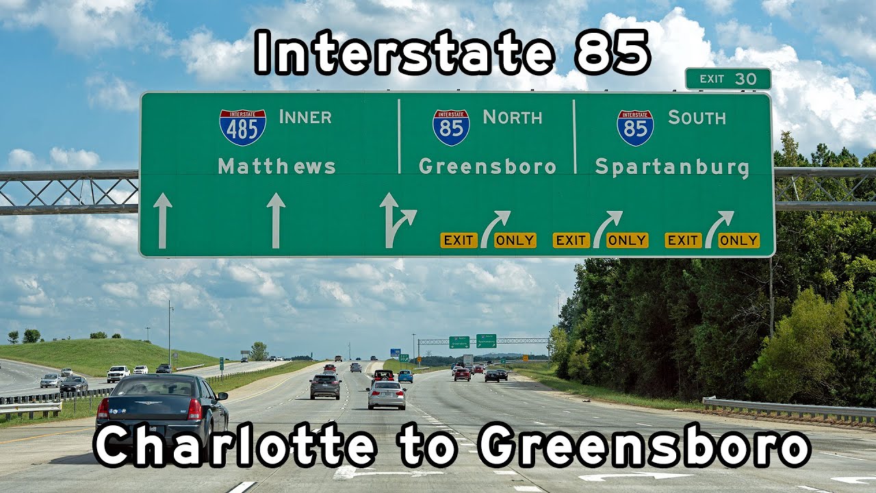 Interstate 85 - Charlotte to Greensboro - September, 2024