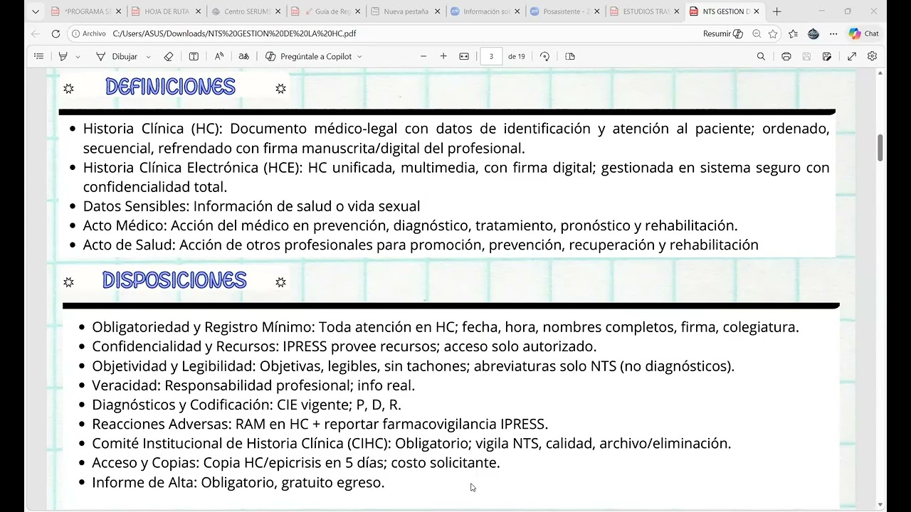 GESTION DE LA HISTORIA CINICA - SERUMS 2026