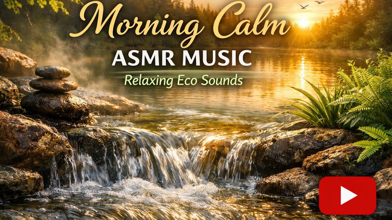 Morning Calm ASMR Music – 3 Hours of Relaxing Eco & Water Sounds  | Relaxing Music 