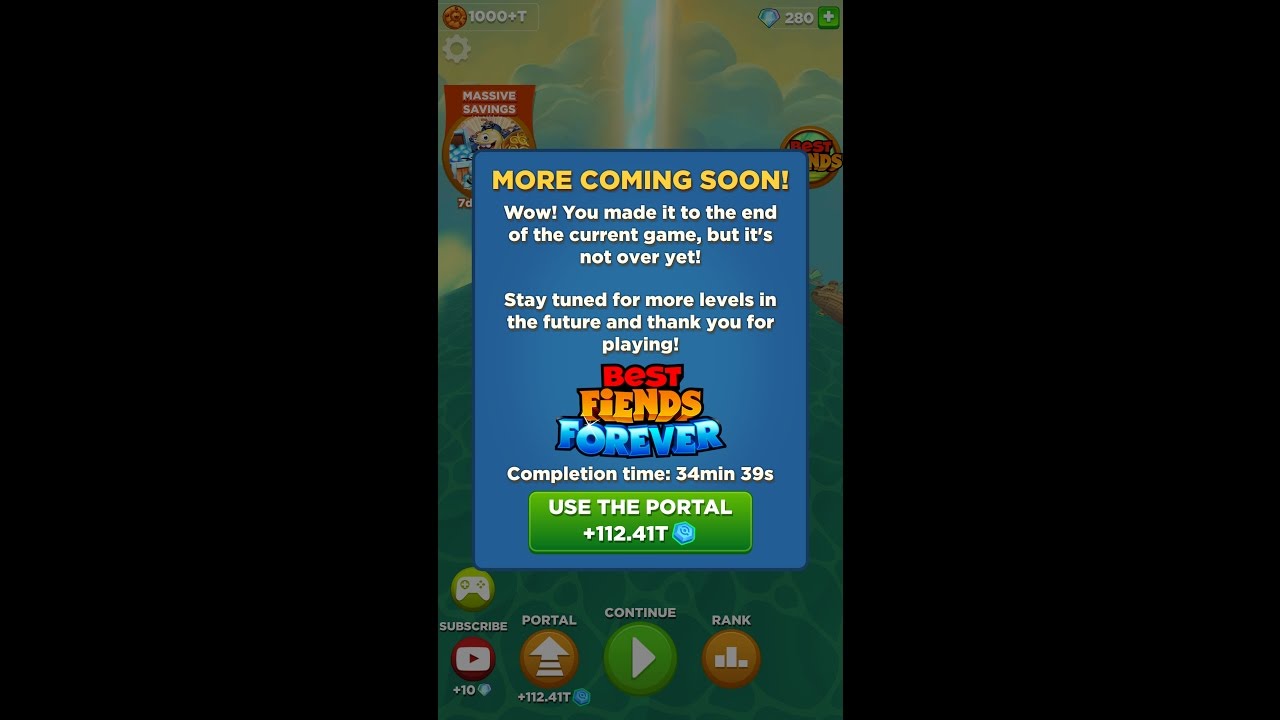 Best Fiends Forever all levels in 34min 39s
