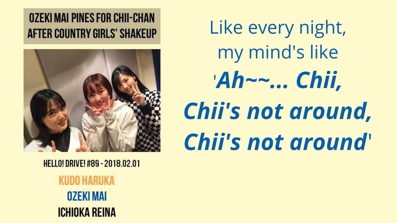 Ozeki Mai pines for Chii-chan after Country Girls' shakeup