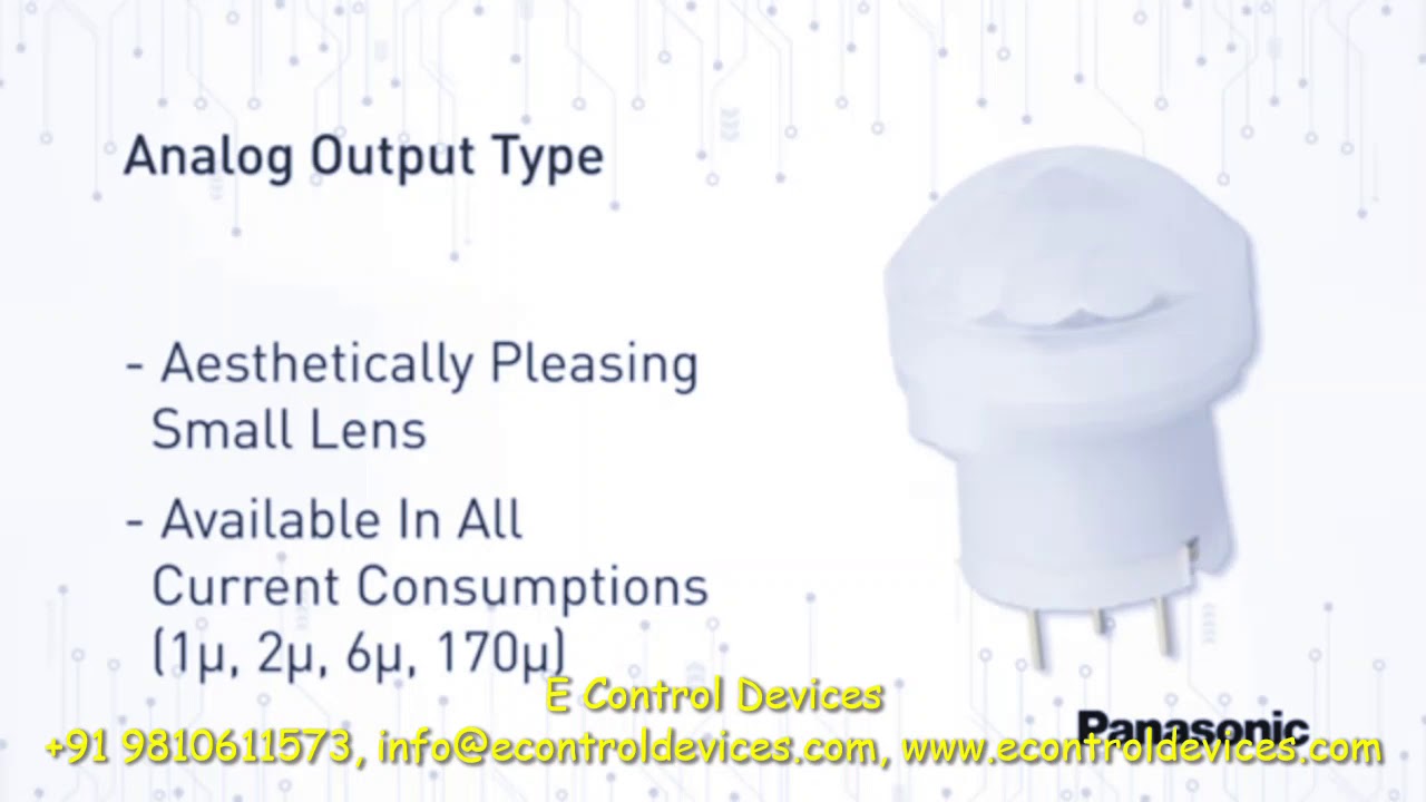 Presenting Panasonic's range of PIR Sensors by E Control Devices
