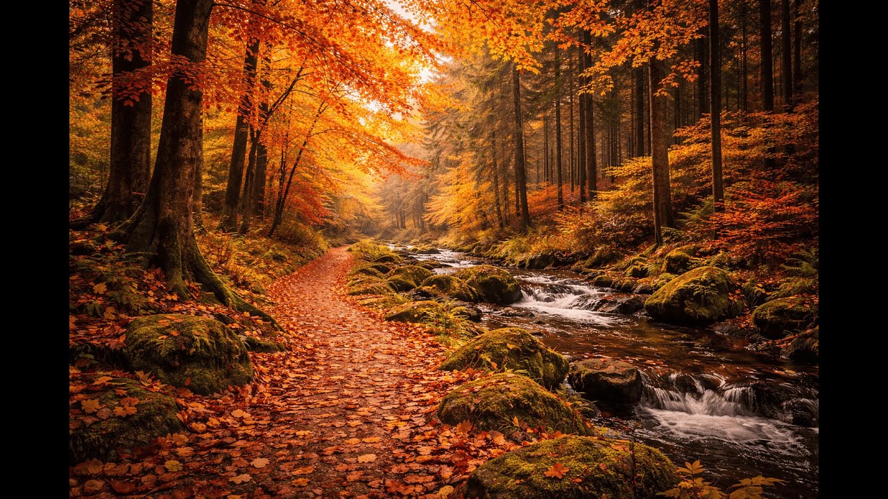 Autumn Forest TV Art 🍂 | Cozy Fall Forest Wallpaper for Living Room & Home Ambience (No Sound)