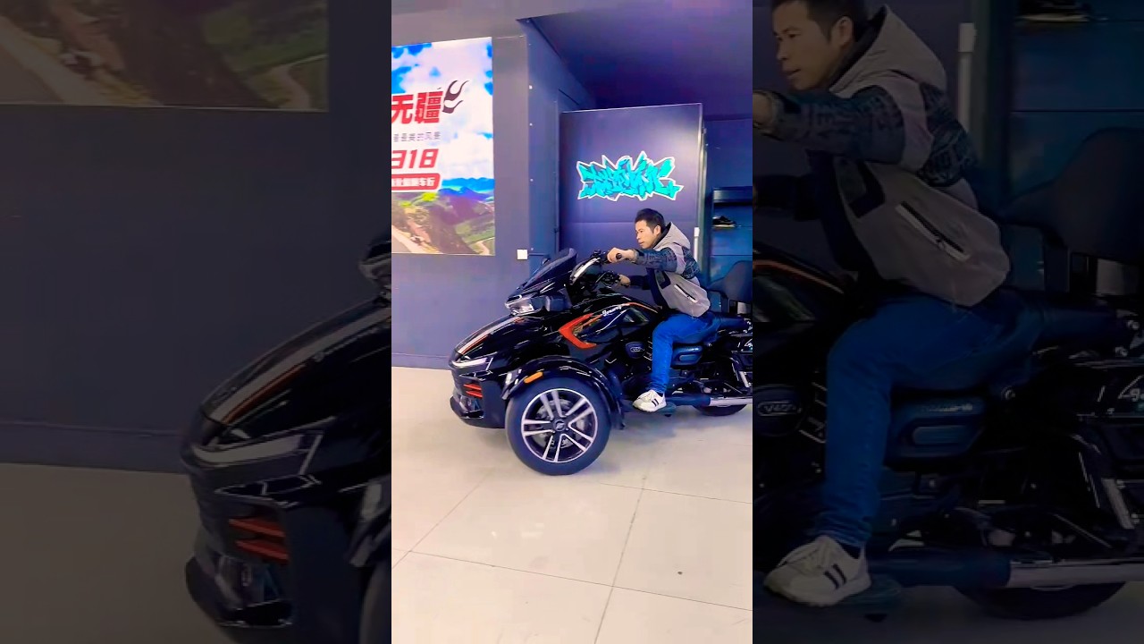 Play like this with a reverse tricycle #Tricycle#Three#wheeled #motorcycle#bike#Sidecar#trike#rider