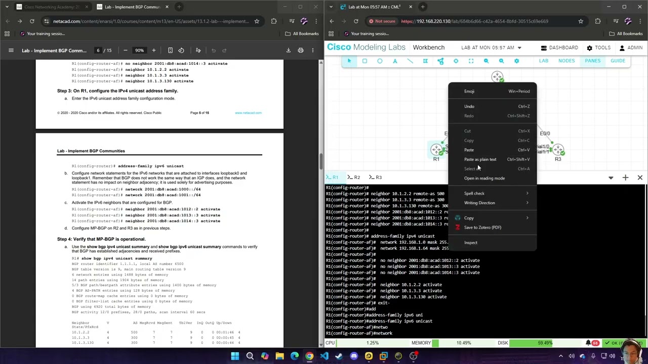 Modul 13 : 13.1.2 Lab - Implement BGP Communities