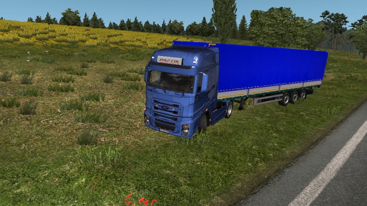 МОД для игры ETS 2: Шторный прицеп  МАЗ 9758-30xx