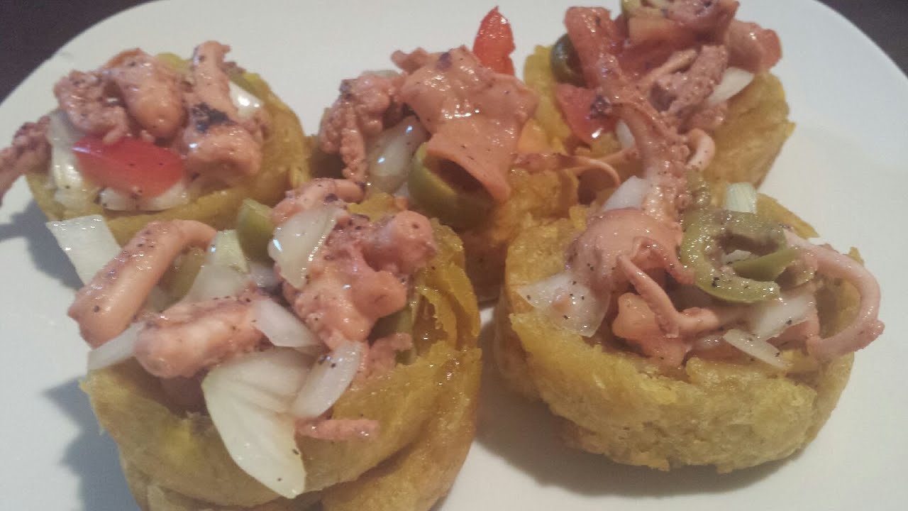 Mofonguitos Rellenos de Ensalada de Pulpo