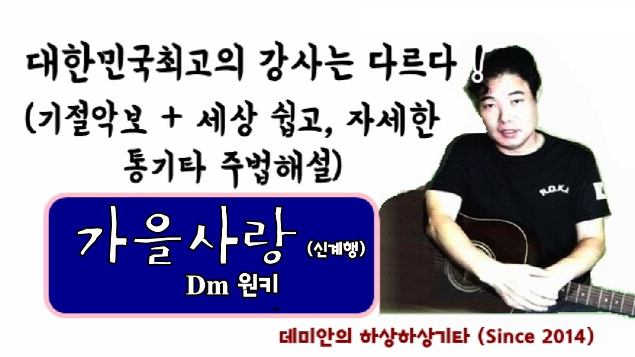 (돈주고도 못배우는 정통강좌) 가을사랑 - 30년 기타노하우,놀라운 유일무이의 주법해설 /데미안의 하상하상기타