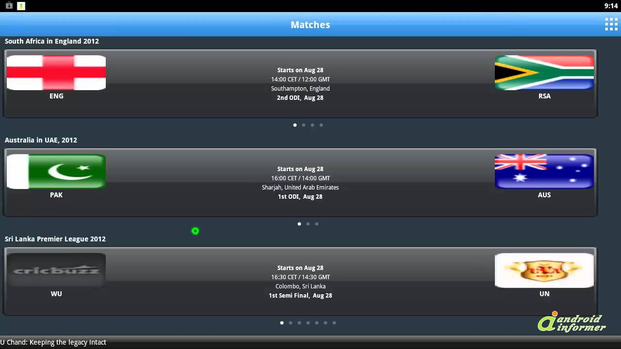 Working with Cricbuzz Cricket Scores & News
