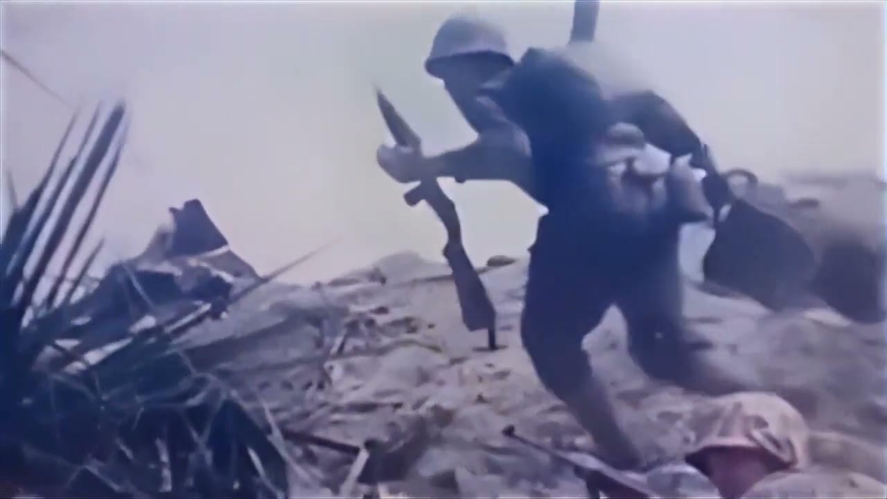 WW2 Pacific War Battle Footage #60fps #colorized #restored