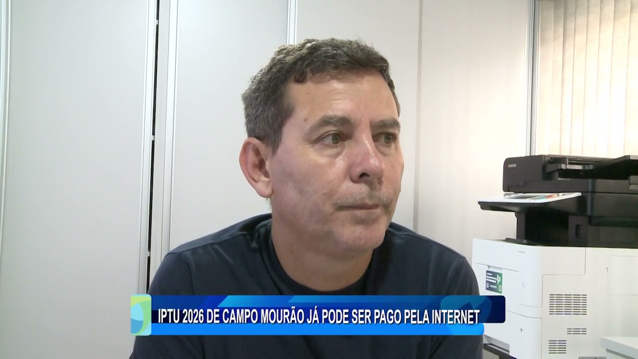 IPTU 2026 DE CAMPO MOURÃO PODE SER PAGO PELA INTERNET