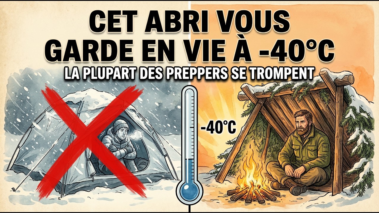 Ce design d’abri vous garde en vie à -40°C (la plupart des preppers se trompent)