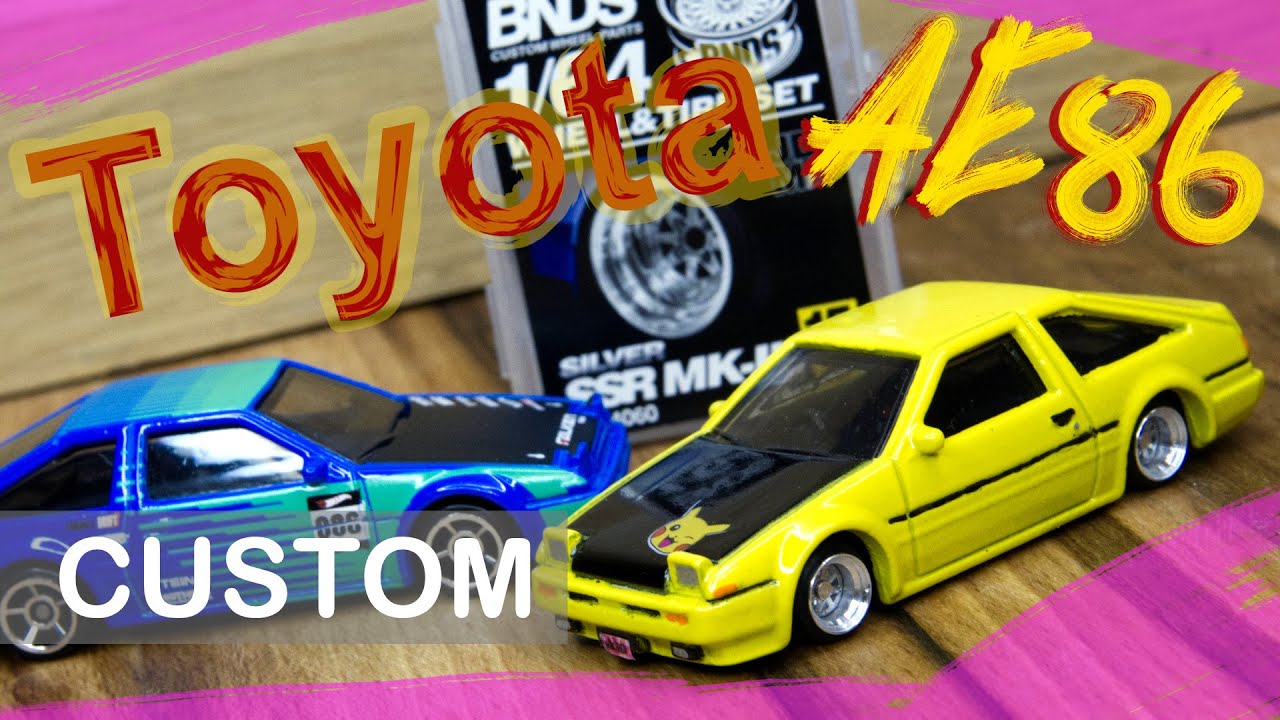 Hot Wheels Custom - Toyota AE86 Trueno Pikachu Drifter with BNDS wheels