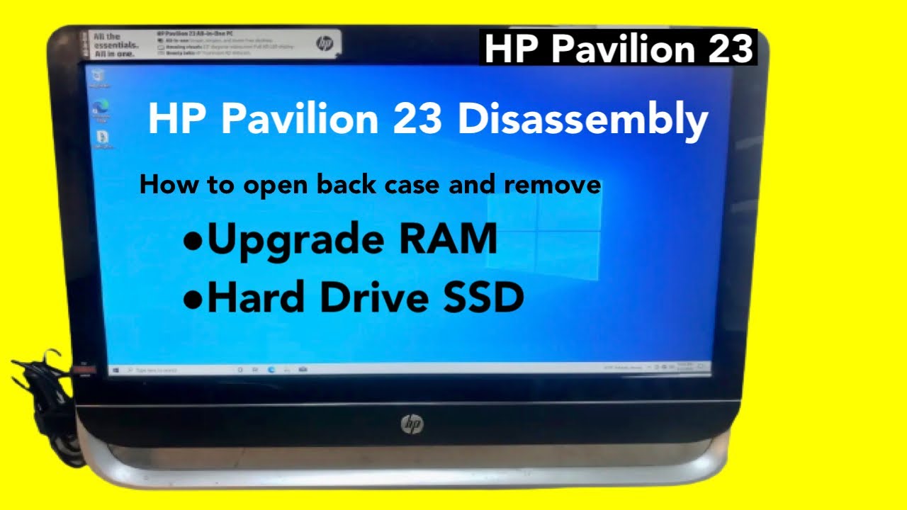 HP Pavilion 23 Disassembly How to open back case and remove Upgrade RAM Hard Drive of HP Pavilion 23