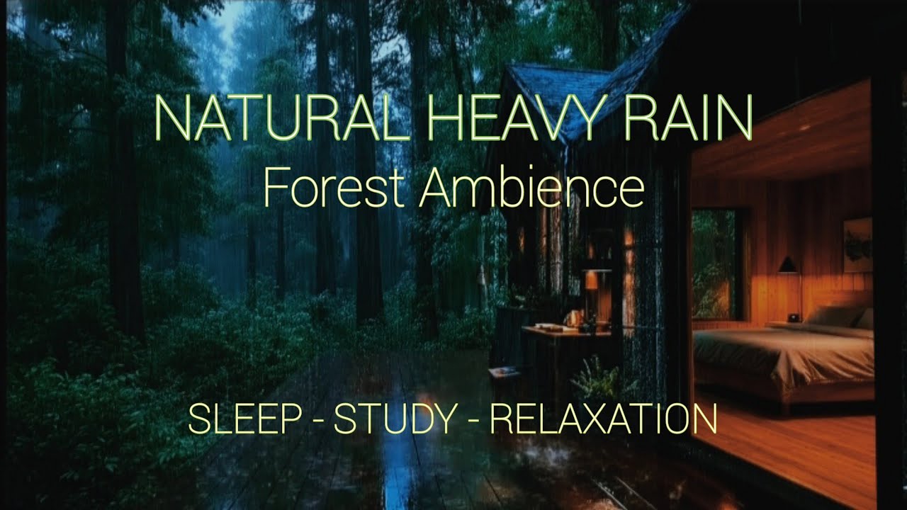 Best Rain at the Forest Cabin 🌲 | 24/7 Cozy Rain ASMR 🌧️ Deep Sleep, Relax, Study