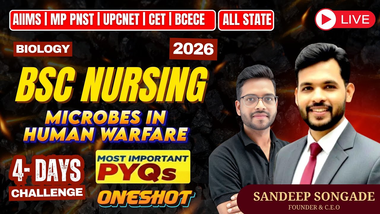 PNST 2026 | BIOLOGY (Microbes In Human Welfare)| BSc Nursing 2026 | AIIMS, PNST, CNET, RUHS #pnst