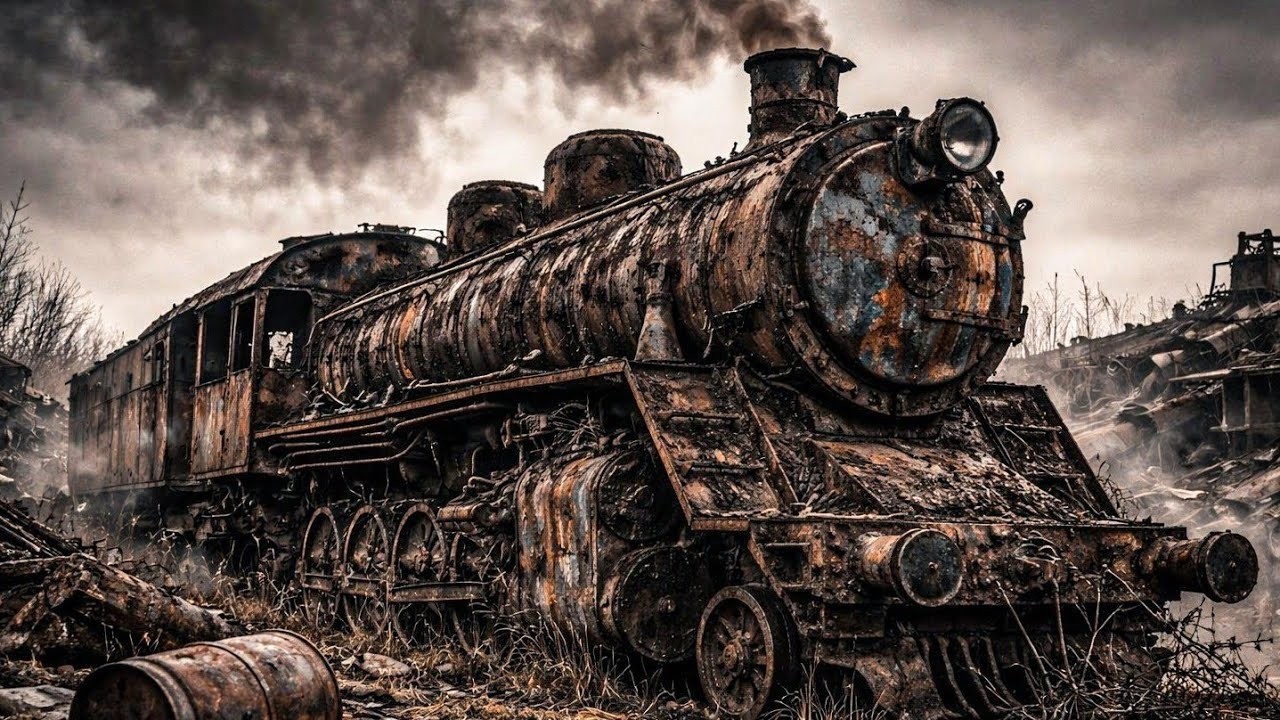 “Abandoned American Train Found in Junkyard 😱 100 Years Old Rusted Beast” #automobile #restoration