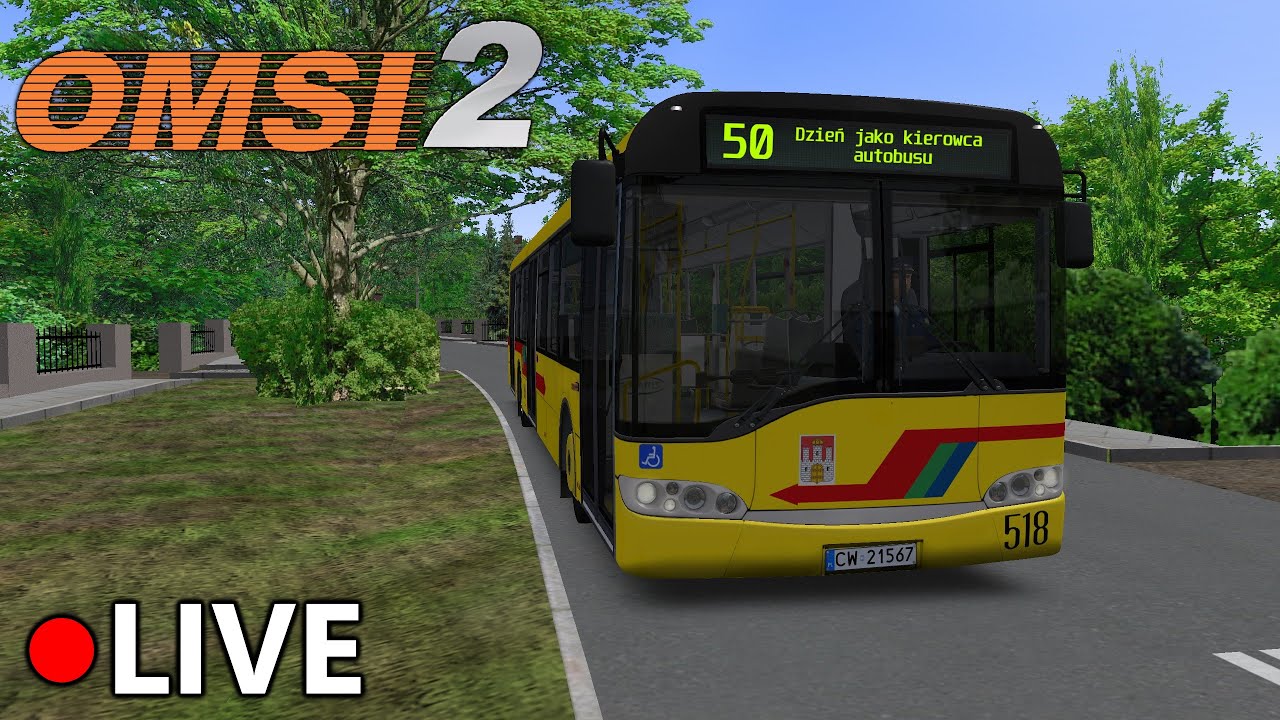 OMSI 2 - Dzień jako kierowca autobusu - Jazda przez 8h na żywo - Solaris Urbino 12 II ZF Man [LIVE]