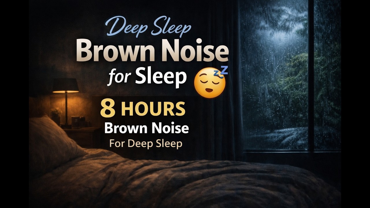 8 Hour Deep Brown Noise for Sleep 🌙 Fall Asleep Fast (Black Screen)