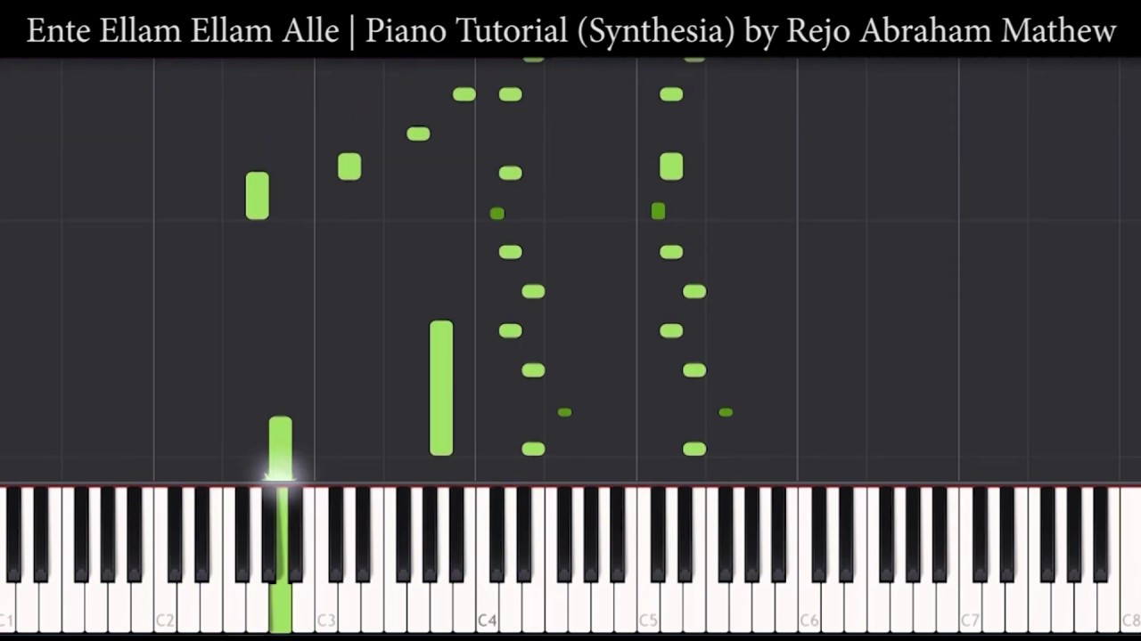 Ente Ellam Ellam Alle - Piano Tutorial by Rejo Abraham Mathew | Meesha Madhavan