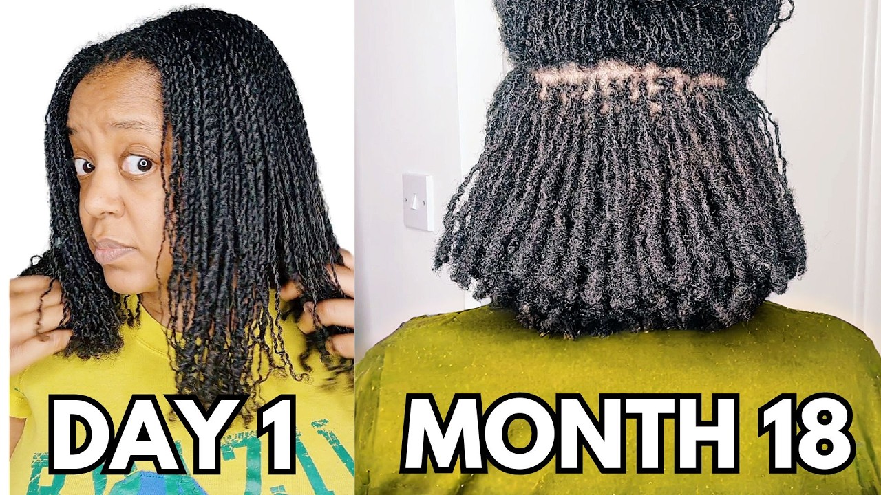18 MONTH VISUAL LOC JOURNEY | Pictures & Videos | DIY two strand twist microlocs | Life.Love.Locs.