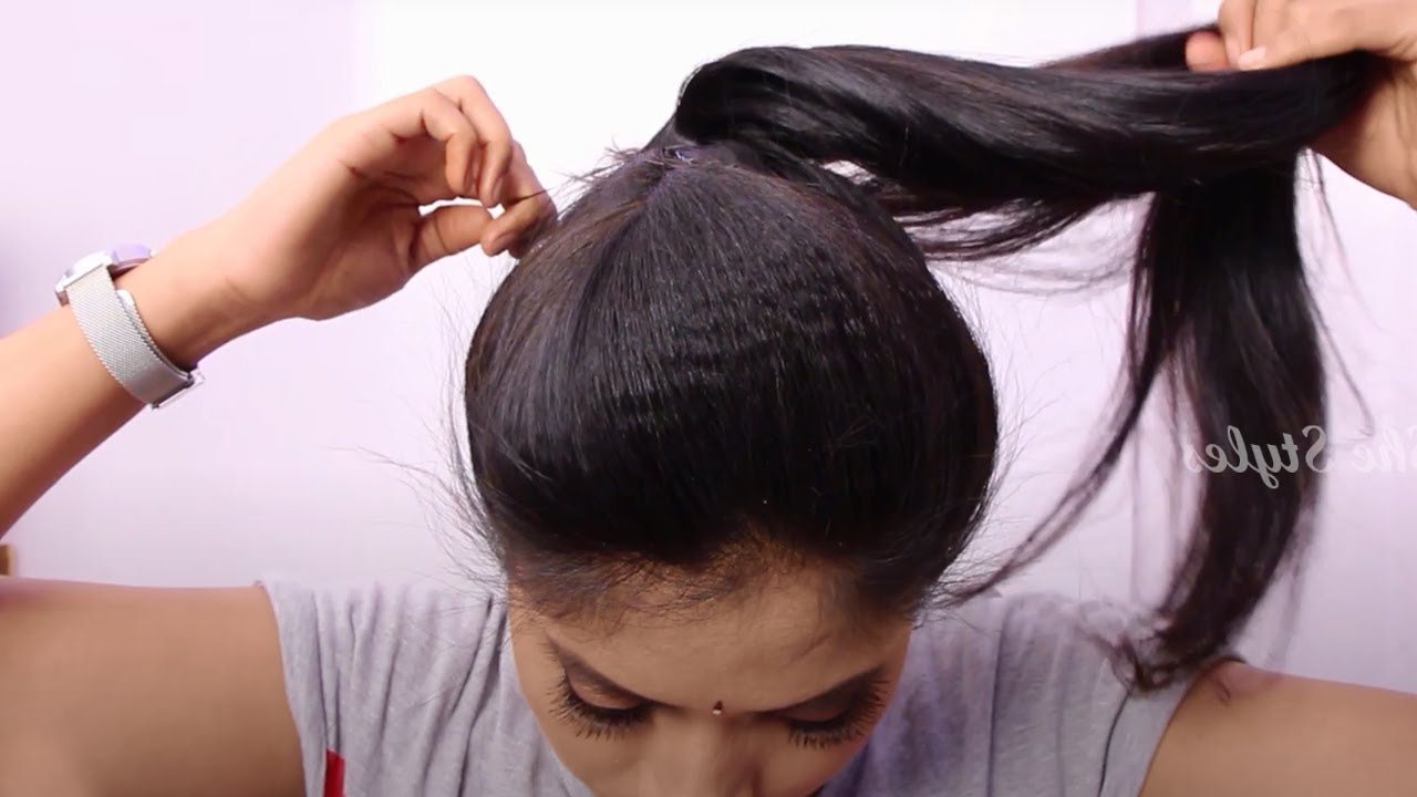 2 Minute Perfect High Ponytail With Puff | Ponytail With puff hairstyle with Trick | self hairstyle