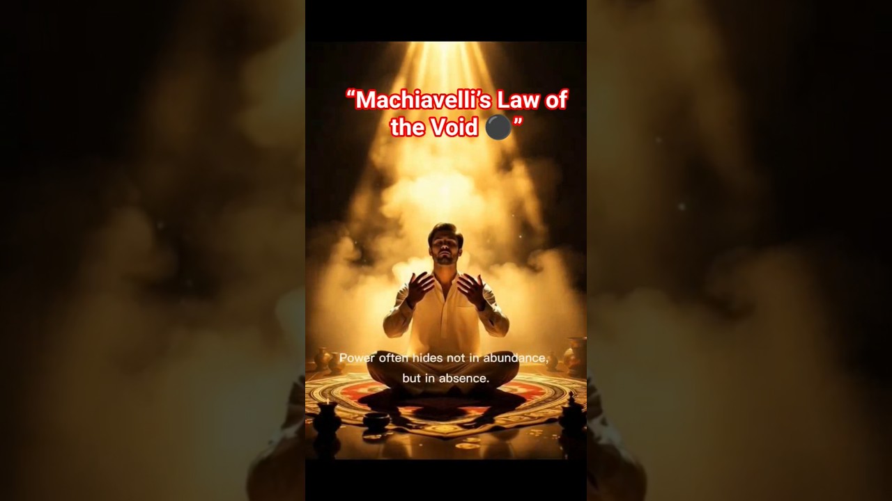 Power lies in the void- give nothing, gain everything. #Machiavelli #Power #MindControl# #motivation