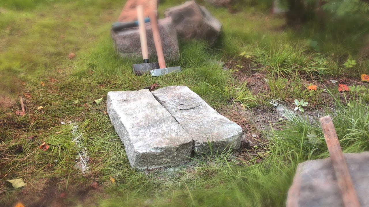 Splitting a large granite slab pt.2