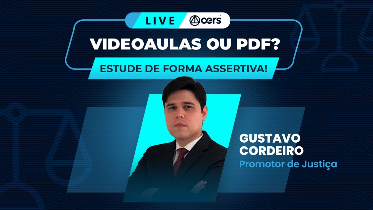 Videoaulas ou PDF? Estude de forma assertiva! | Gustavo Cordeiro