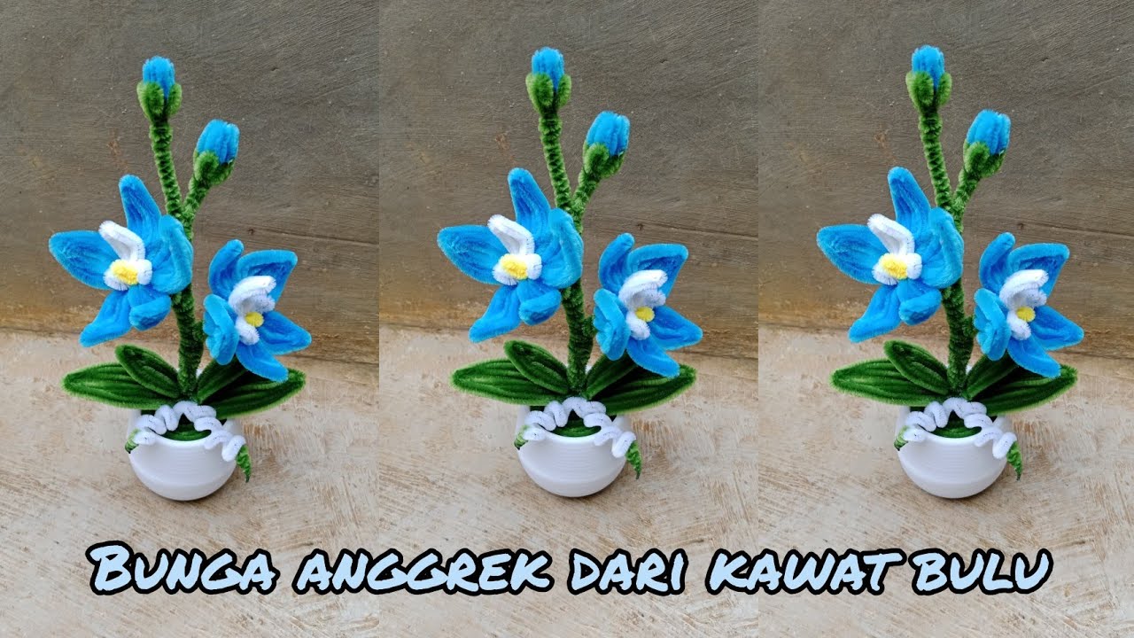 Cara membuat bunga anggrek dari kawat bulu