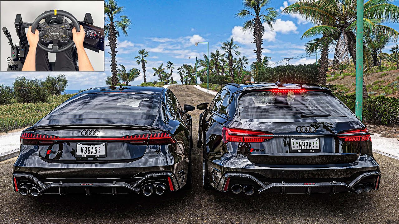 Audi RS7 Sportback & Audi RS6 Avant | Forza Horizon 5 | Steering Wheel Gameplay
