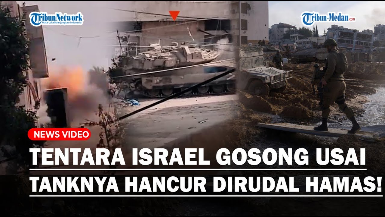 ISRAEL TAK SADAR TANK HANCUR LEBUR Buat Tentara Zionis Gosong di Dalam, Hamas Lucuti Senjata Musuh!