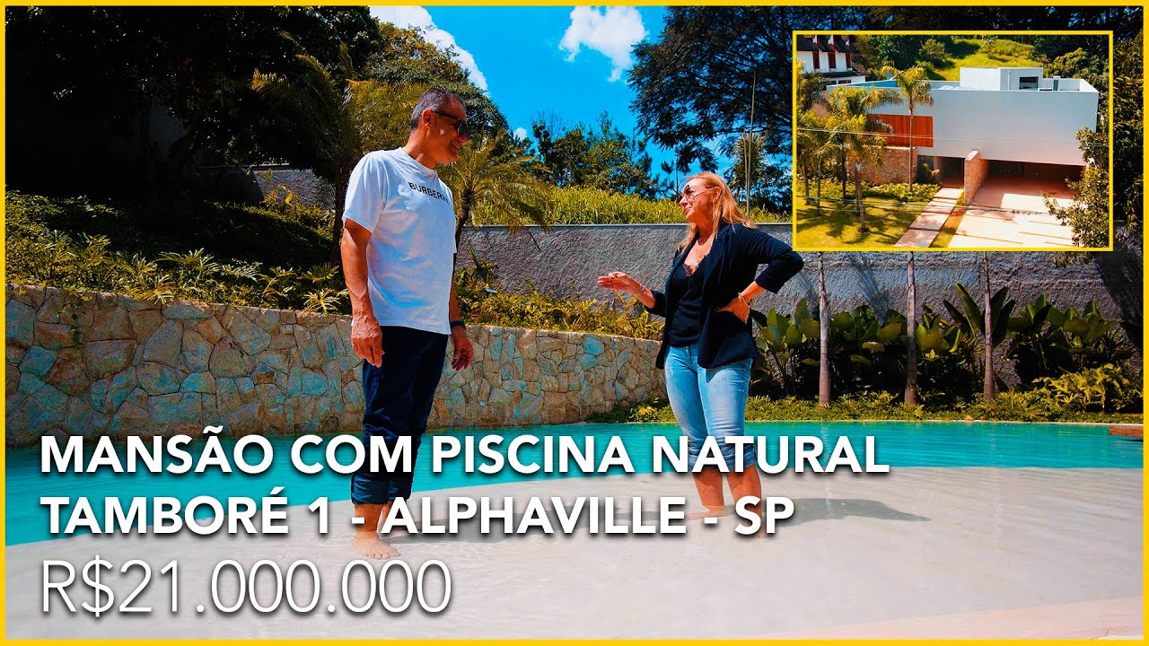 MANSÃO COM PISCINA NATURAL NO TAMBORÉ 1, ALPHAVILLE SP