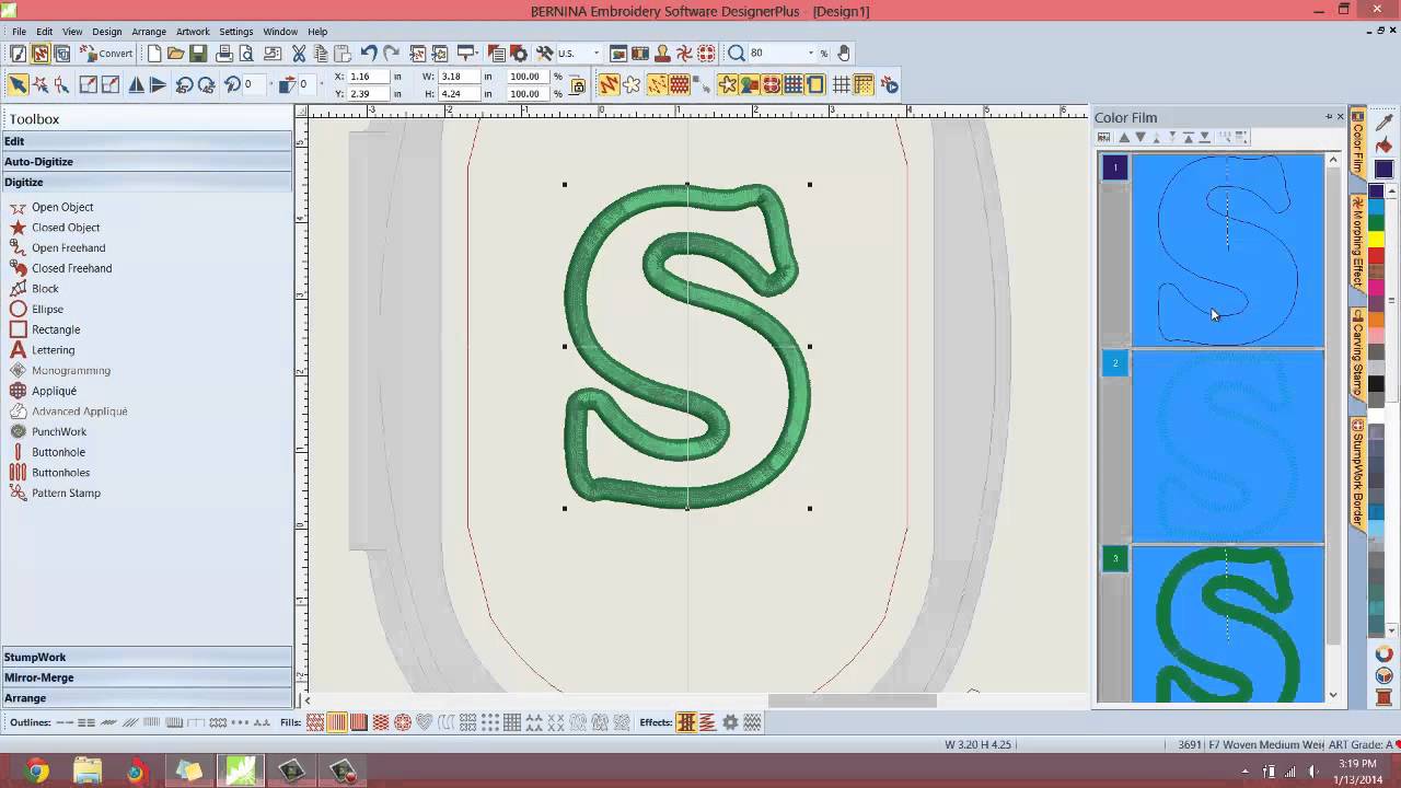 Easy Applique via Art Canvas | Bernina Embroidery Software