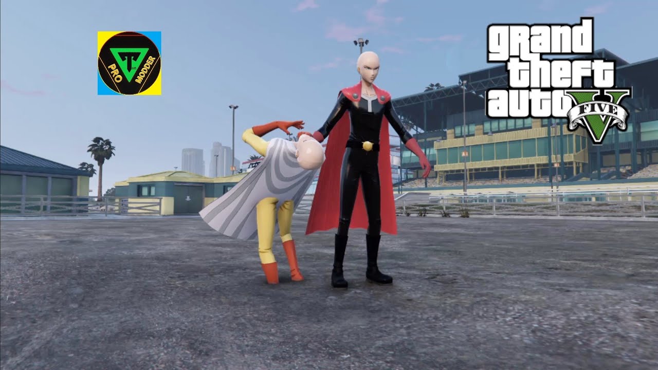 GTA5 - SAITAMA VS DARK SAITAMA DEATH BATTLE PART-1#gtavmods#saitama#darksaitama#vs#anime#part1#fight