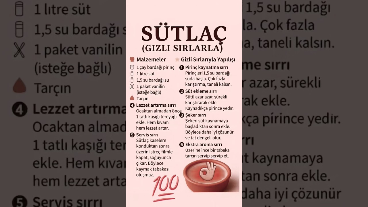 S&Uuml;TLAC YAPIMI #s&uuml;tla&ccedil;tarifi #keşfet #s&uuml;tl&uuml;tatlilar #shorts #tatlı #sağlık #sağlıklıbeslenme #fyp