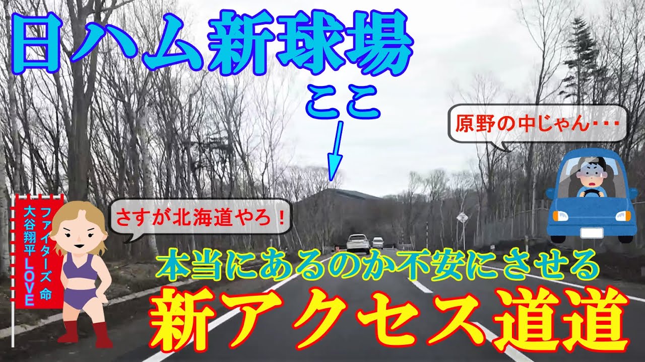 【北海道ドライブ・北海道道1180号】ワイルド過ぎる！エスコンフィールドHOKKAIDOアクセス道路