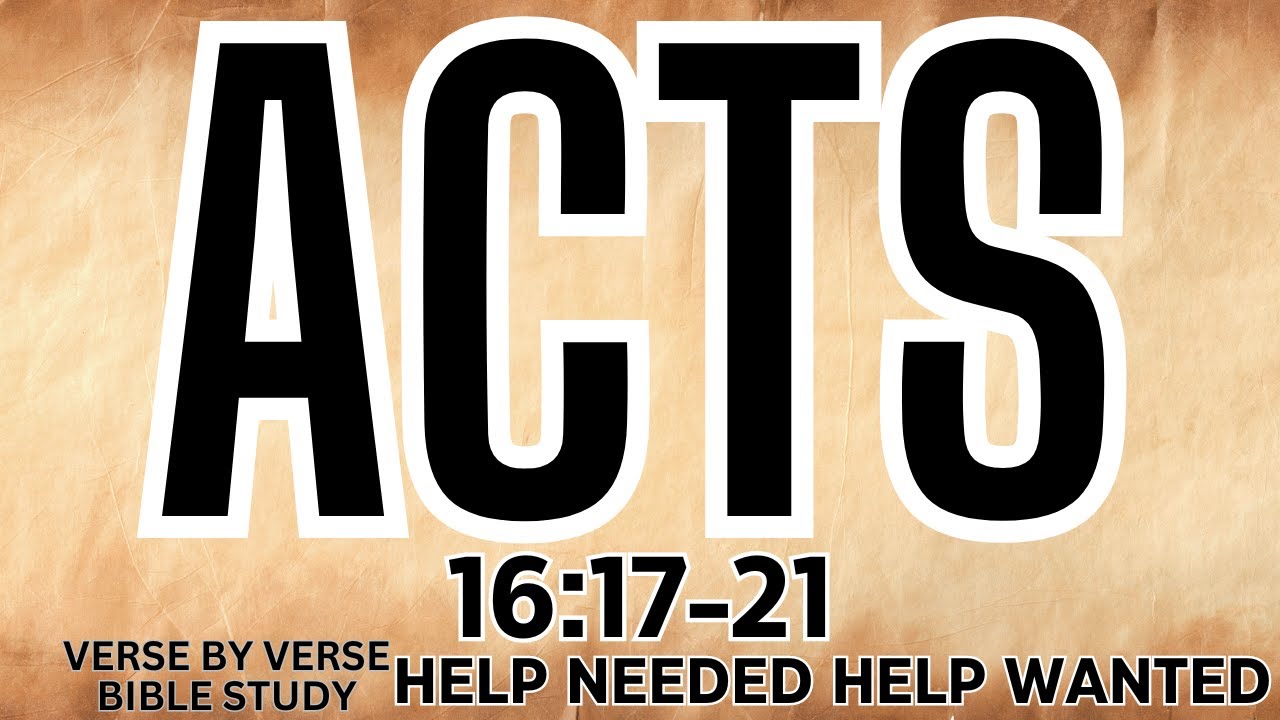 CODY ZORN - SUNDAY SCHOOL -ACTS 16: 17- 21