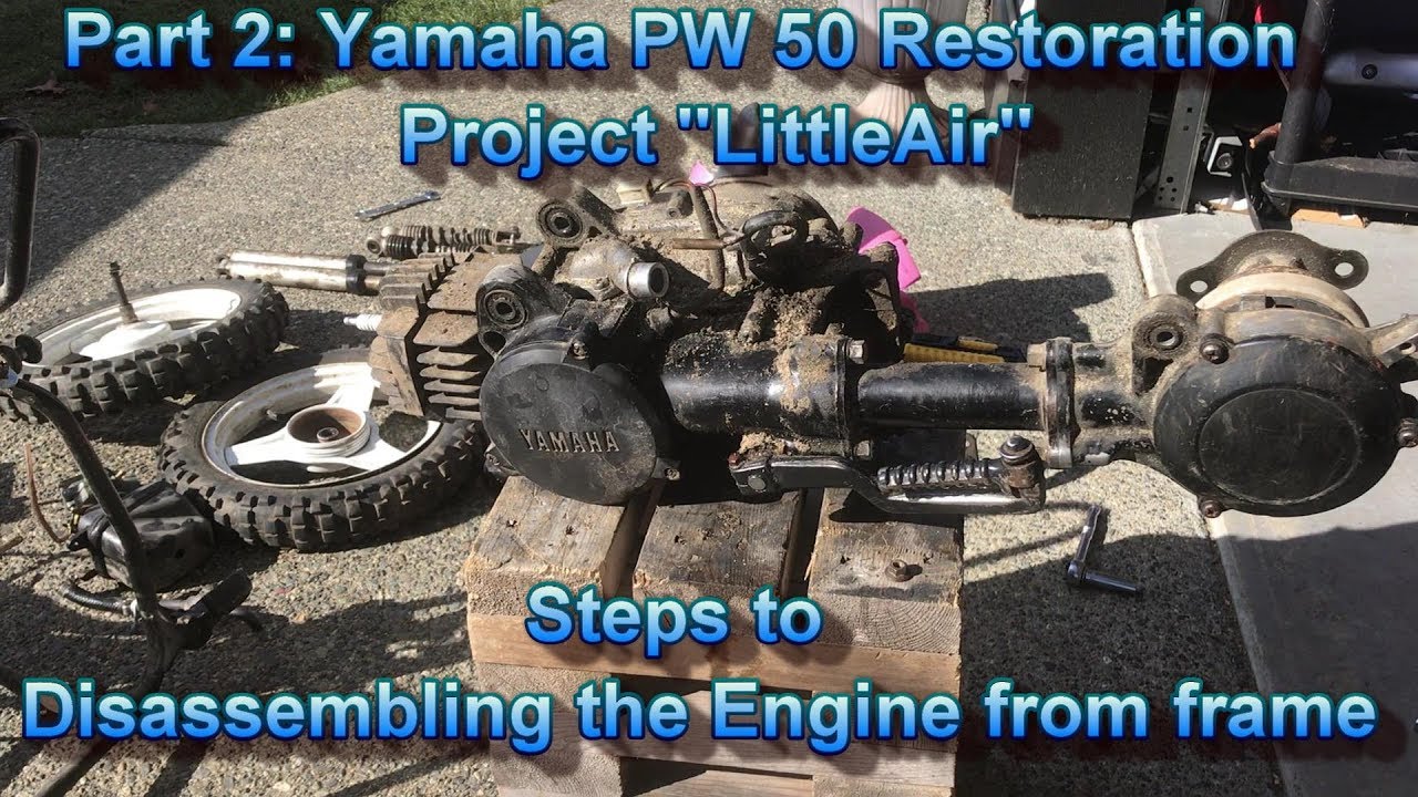 Part 2: Disassembling the engine from frame Yamaha PW50