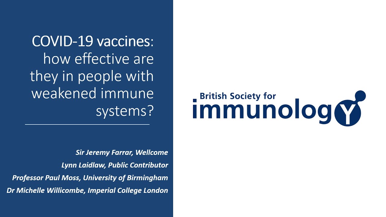 COVID-19 vaccines: how effective are they in people with weakened immune systems?