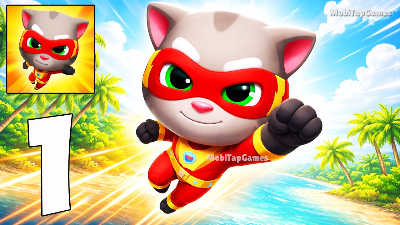 Talking Tom Hero Dash – Superhero Run & Coin Collection Walkthrough (iOS, Android)