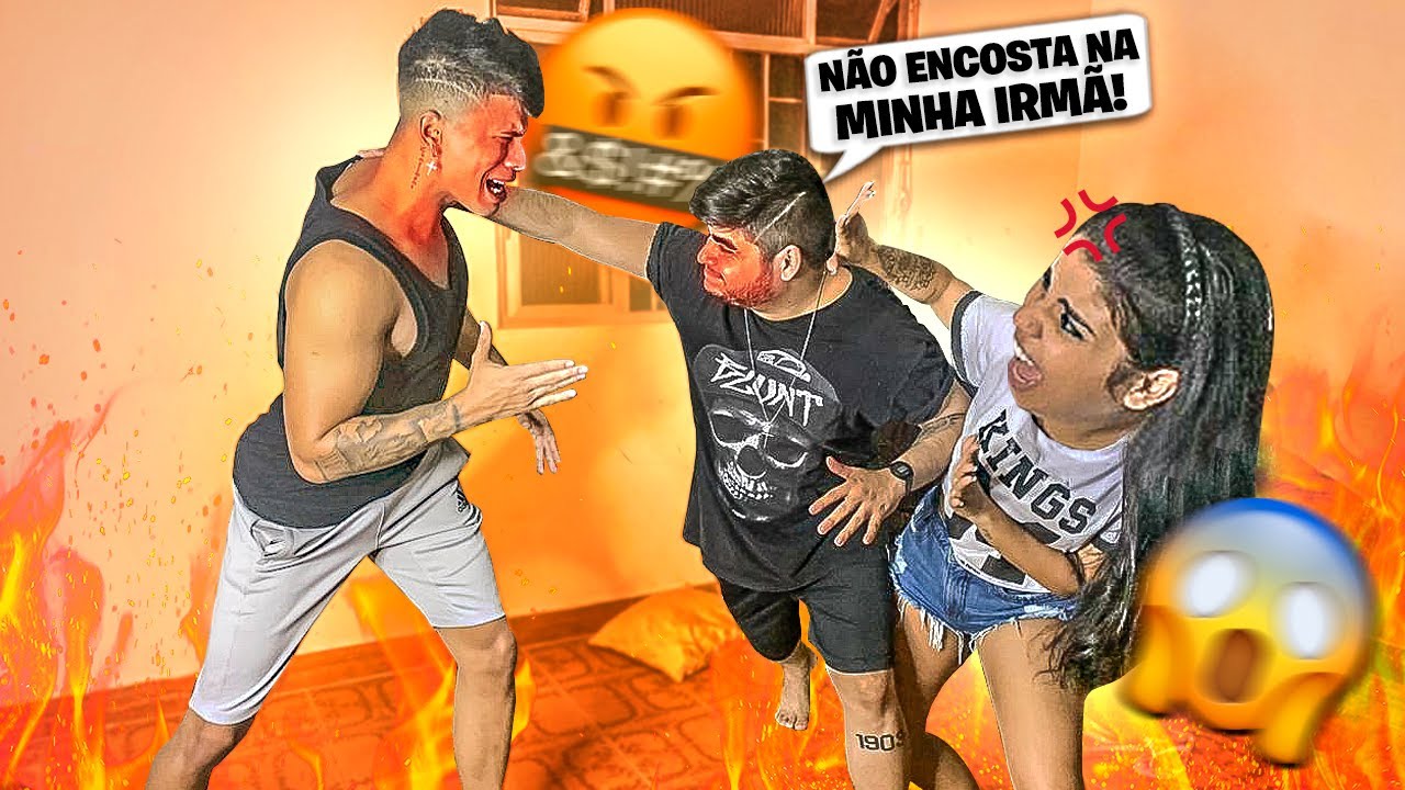 FINGI BRIGAR COM A TATI NA FRENTE DO IRMÃO DELA! *ele partiu pra cima*