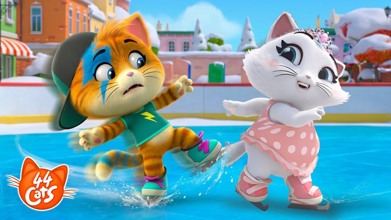 44 Kedi | Lola ile Buz Üstünde! ⛸️ Buz Pateni Dersi ❄️