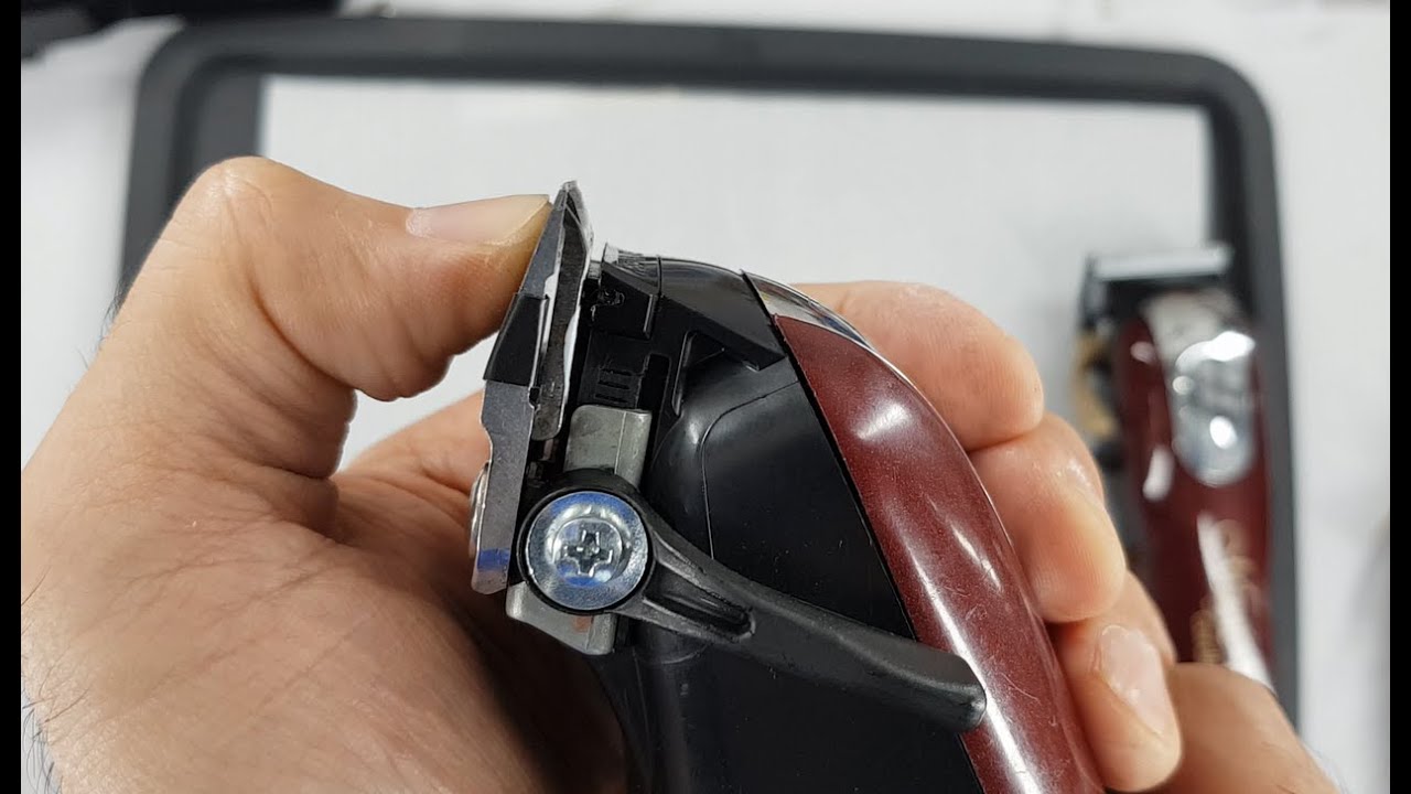 Folga no escorregador da máquina de cortar cabelo