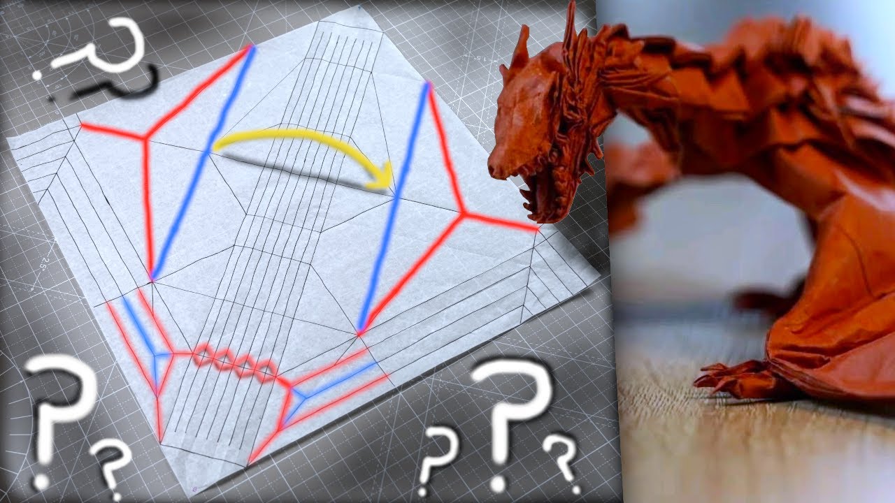 Origami Wyvern Dragon 飞龙 (Legendary Winged Serpent) Partial Tutorial - FearlessFlourish