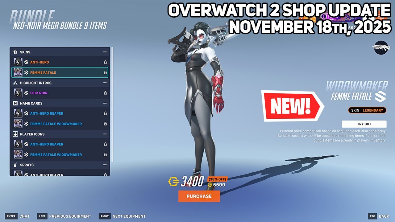 *НОВЫЙ* НАБОР &laquo;НЕО-НУАР&raquo; И ТРАНСФОРМЕРЫ ВЕРНУЛИСЬ! Обновление магазина Overwatch 2 [18 ноября 202...