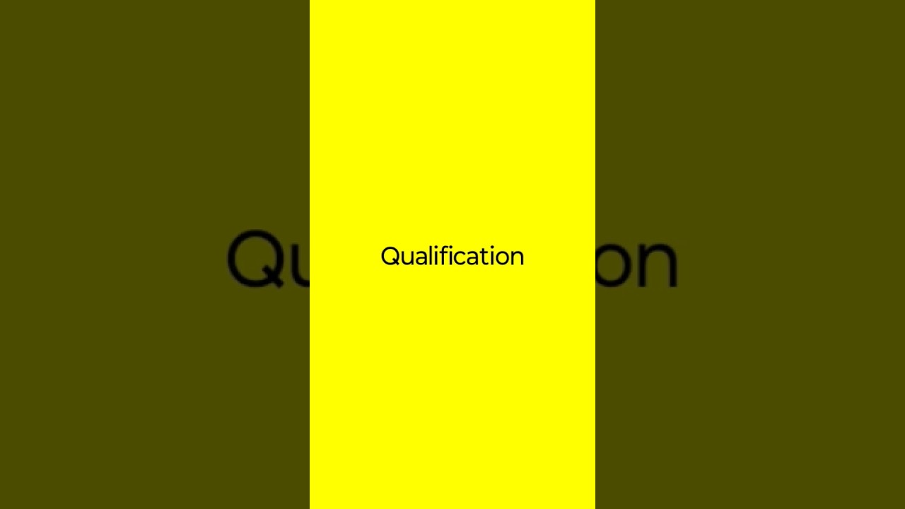 Qualification meaning in hindi. qualification in hindi. #learnmeaning #meaning
