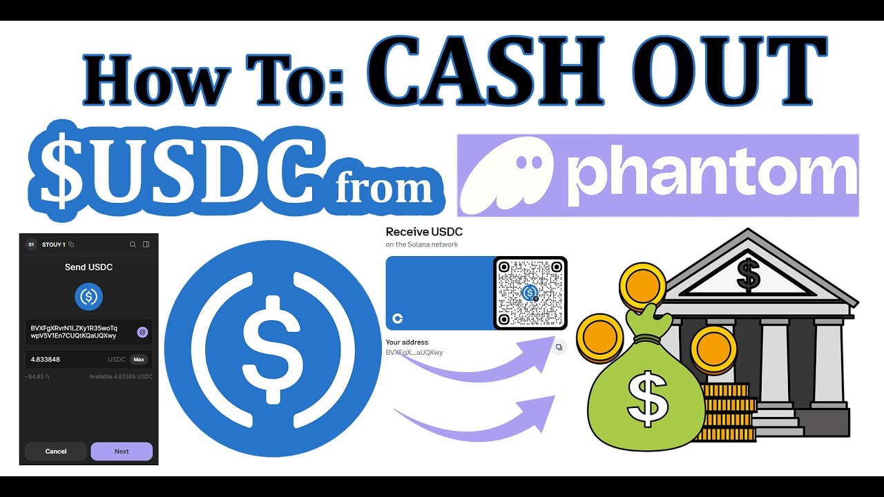 Как вывести USDC из кошелька Phantom на Coinbase (превратить их в деньги на своем банковском счете)