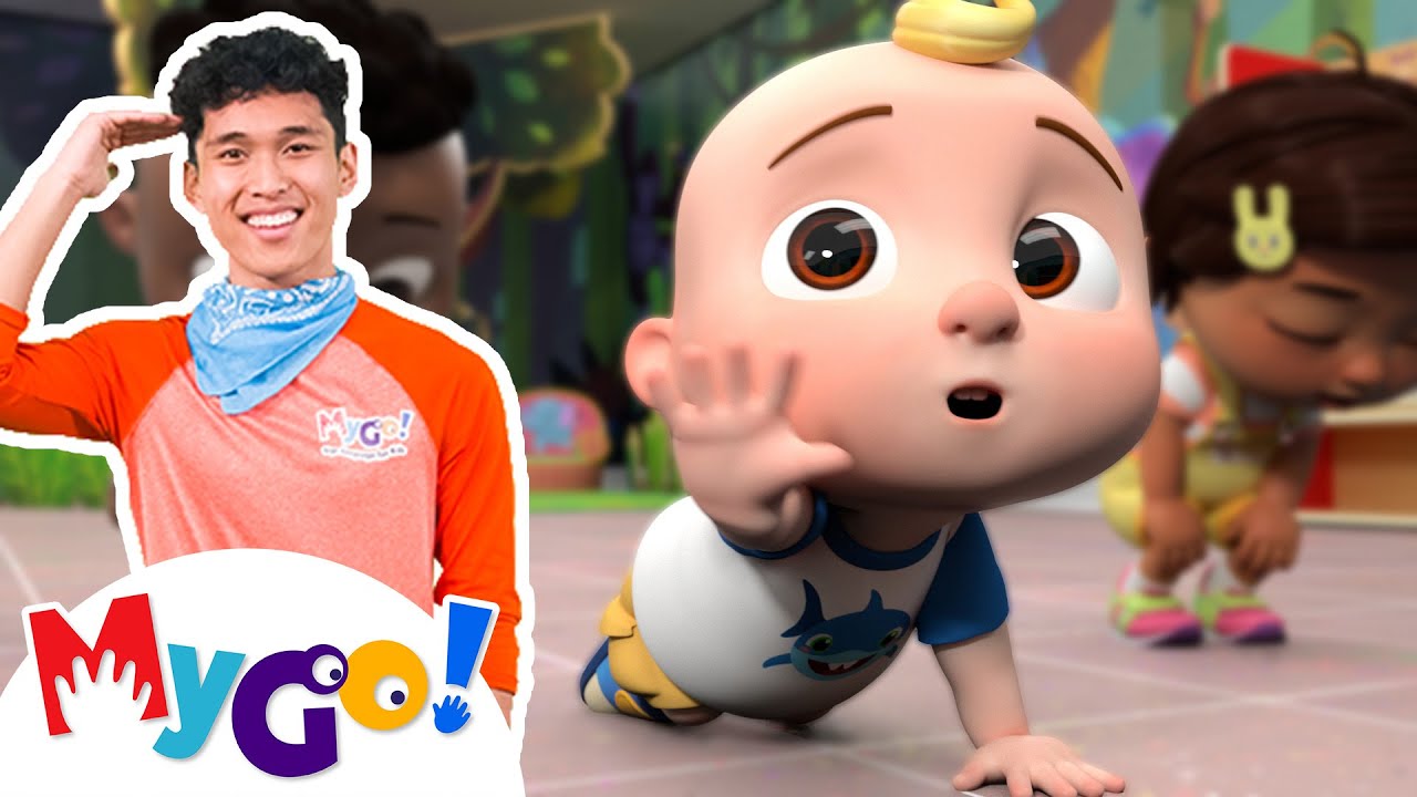 Head Shoulders Knees and Toes! | MyGo! Sign Language For Kids | CoComelon - Nursery Rhymes | ASL
