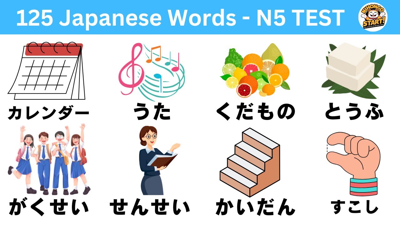 JLPT N5 Vocabulary Test With Answer (Learn & Practice 125 Japanese Words)